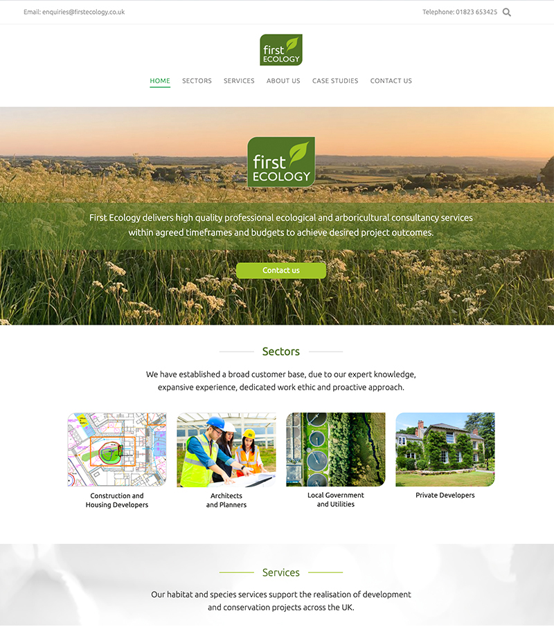First Ecology website