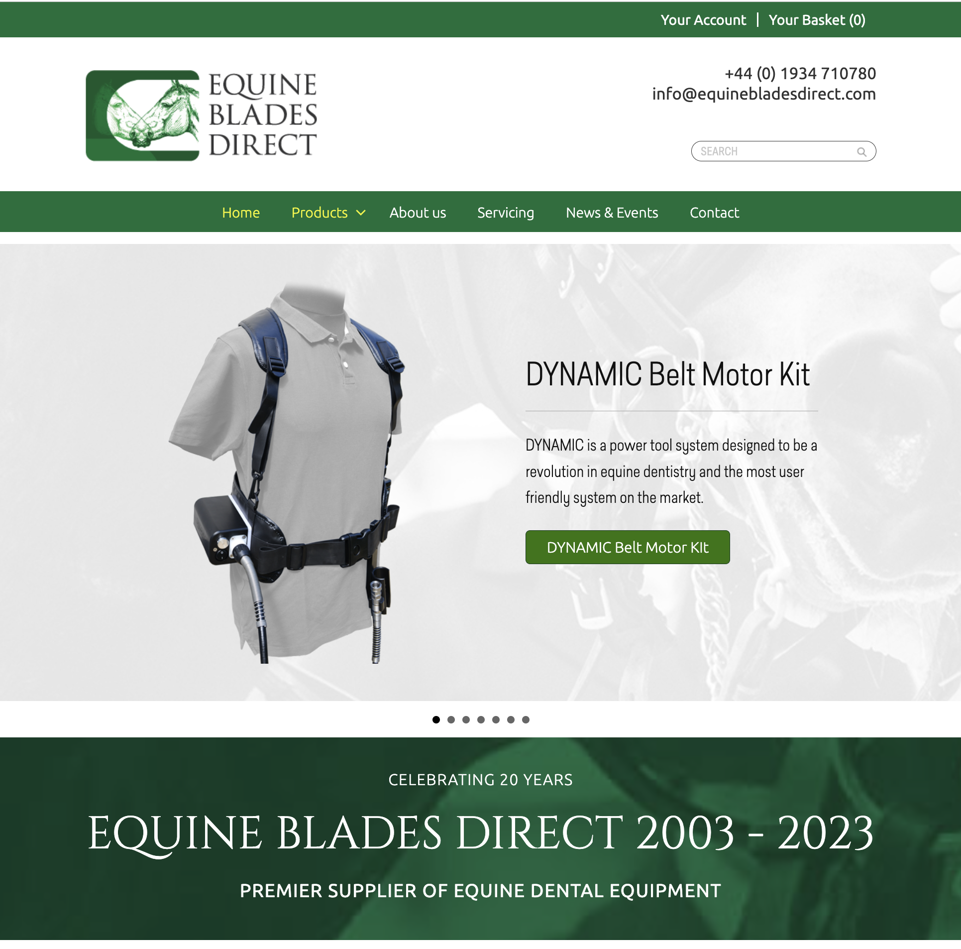 Equine Blades Direct website