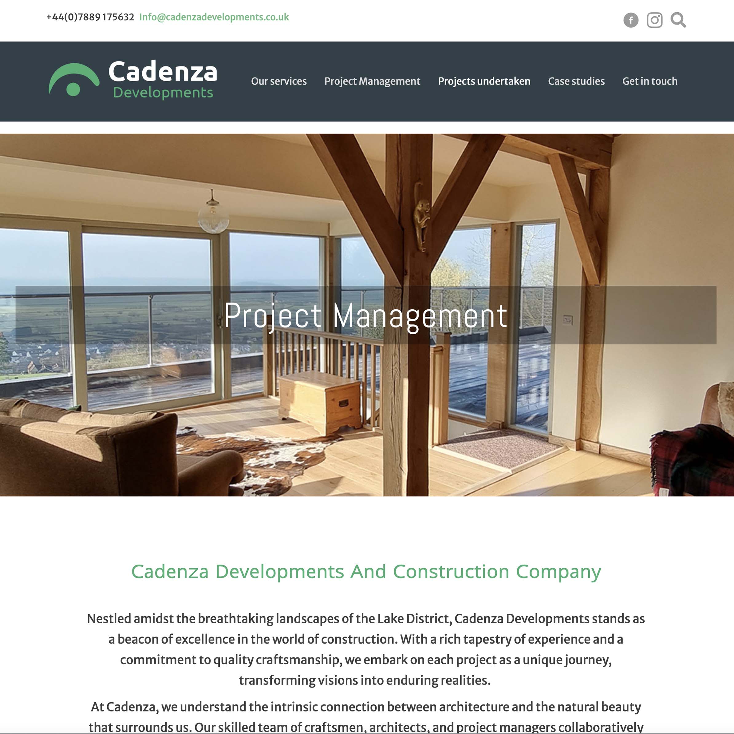 Cadenza Developments website